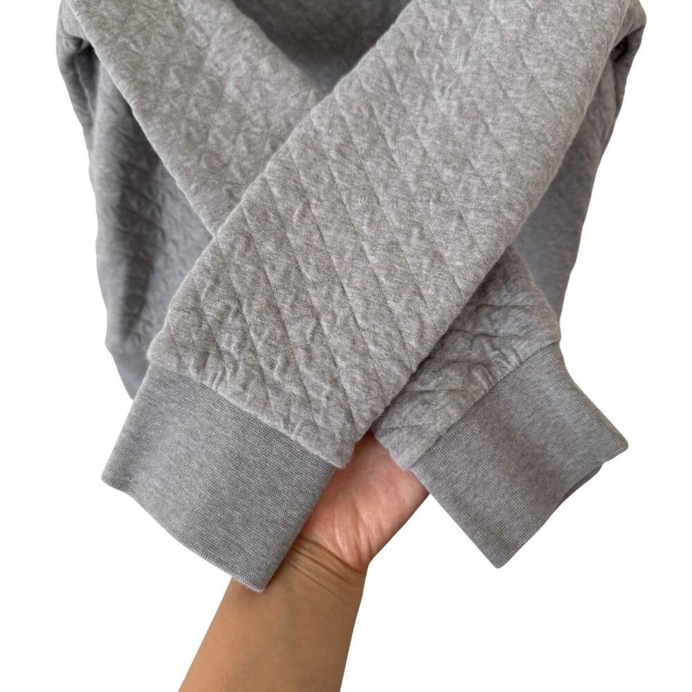 Patagonia W's Organic Cotton Quilt Snap-T Pullover Sweater Gray/Blue-Small - Picture 4 of 8